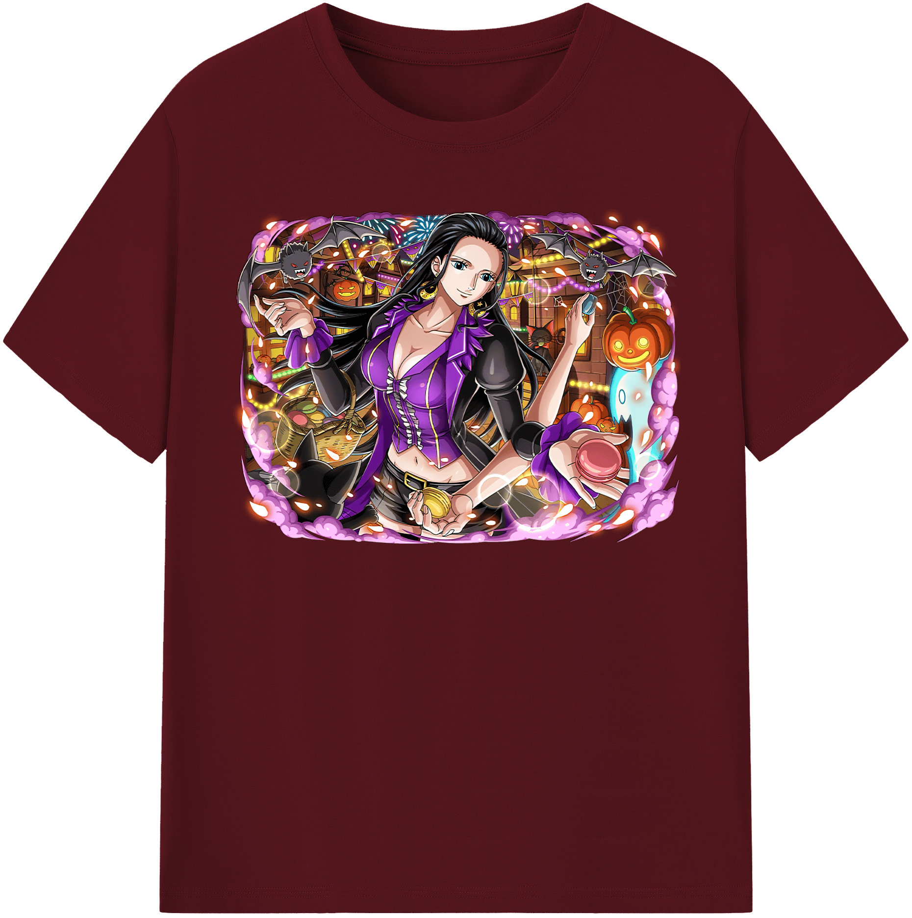 ワンピース ニコ・ロビン ONE PIECE Nico Robin 綿100％半袖Tシャツ（フロントプリント）